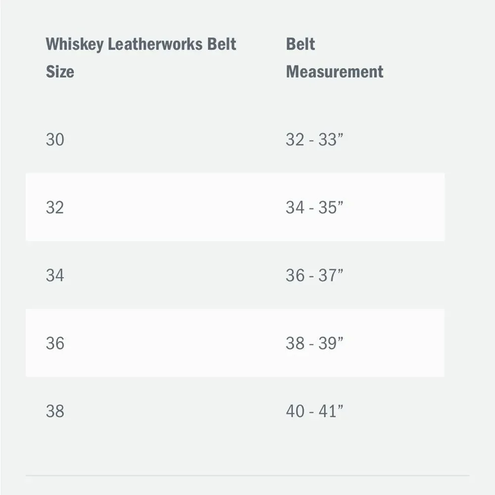Whiskey Leatherworks The Cutthroat Belt Cutthroat Trout 38